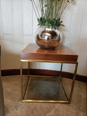 โต๊ะกาแฟโรงแรมมาตรฐาน ISO9001 ท็อปไม้ OEM ODM ยินดีต้อนรับ