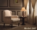 850 * 850 * 900 มม. โซฟาห้องพักในโรงแรมสีขาวโซฟาผ้าที่นั่งเดี่ยวพร้อม ISO14001