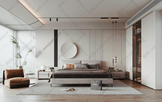 Simple Living Room เฟอร์นิเจอร์วิลล่า เบาะผ้า พื้นผิว สีวอลนัท กันรอยขีดข่วน