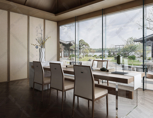 Simple Living Room เฟอร์นิเจอร์วิลล่า เบาะผ้า พื้นผิว สีวอลนัท กันรอยขีดข่วน